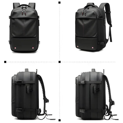 Smart Travel Backpack with Space-Saving Compression System