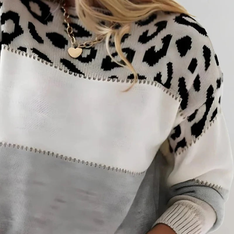 Striking Animal Print Sweater for Effortless Style