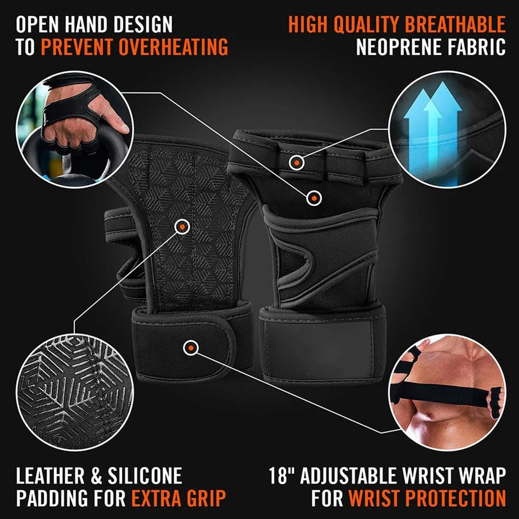 Breathable Open-Back Training Gloves for Maximum Grip
