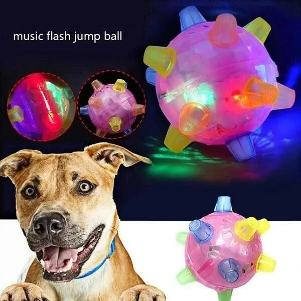 Vibrant Bouncing Ball for Dogs - Interactive Light-Up Plaything