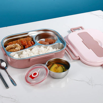 Insulated Stainless Steel Lunch Container with Compartments