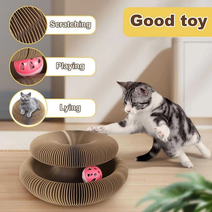 Interactive Cat Scratching Station with Rolling Ball - 2 Pack Set