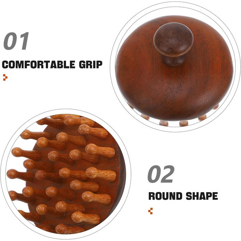 Sandalwood Dual-Action Hair and Scalp Wellness Tool