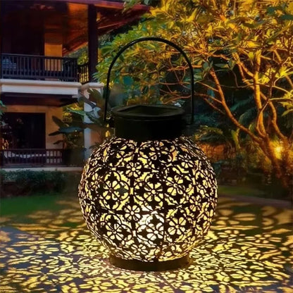 Outdoor Solar Lantern - Elegant Iron Design for Your Space