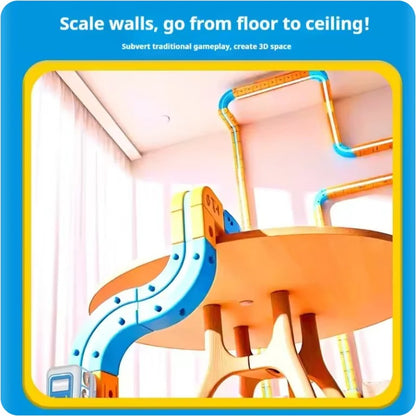 Magnetic Building Track Set with Electric Train for Creative Play