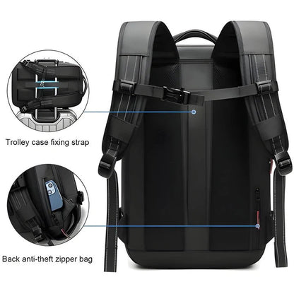 Smart Travel Backpack with Space-Saving Compression System