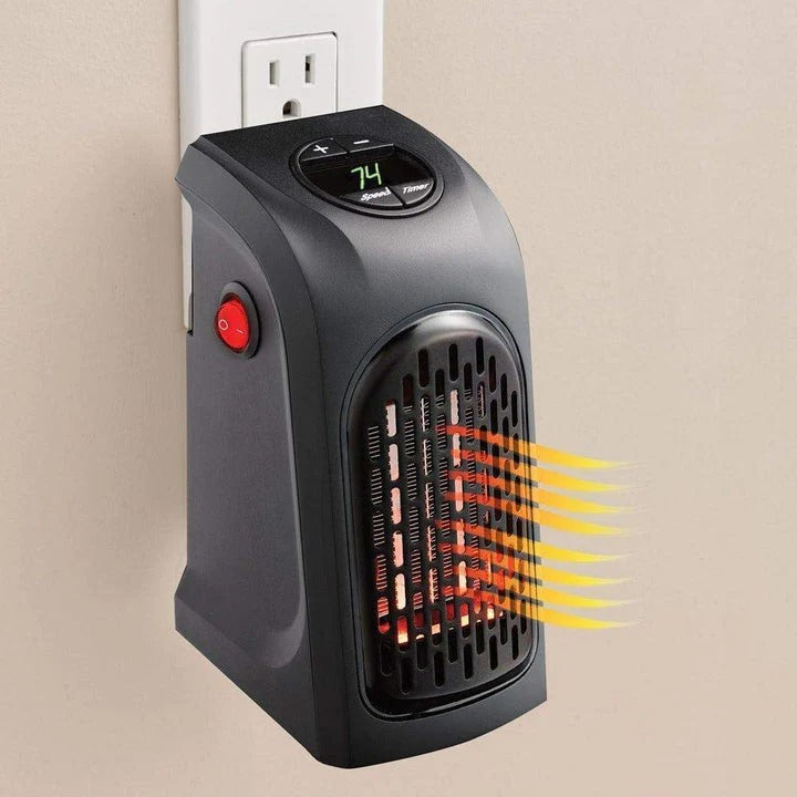Compact Ceramic Electric Heater with Two Heat Levels for Cozy Spaces