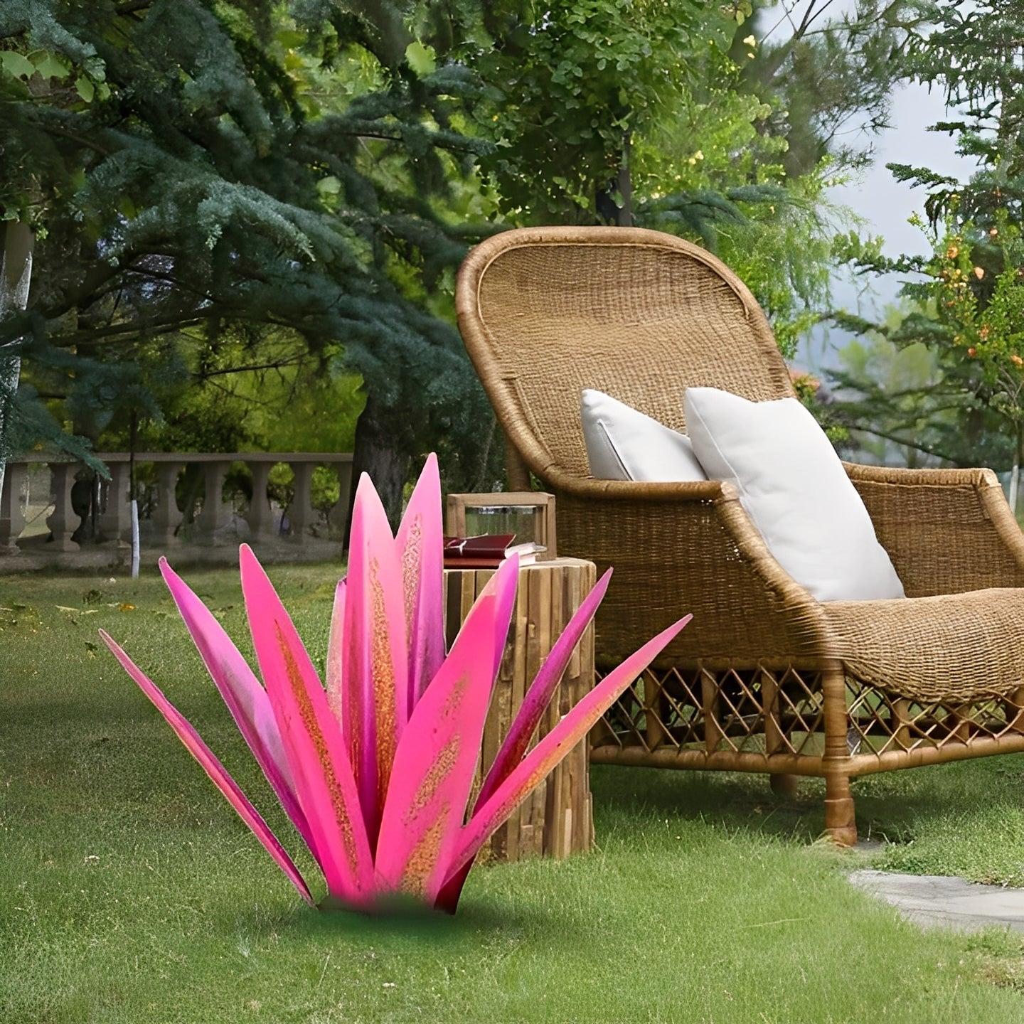 Stylish Metal Agave-Inspired Garden Ornament for Any Space