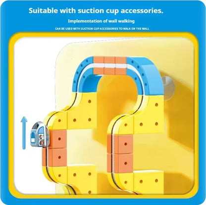 Magnetic Building Track Set with Electric Train for Creative Play