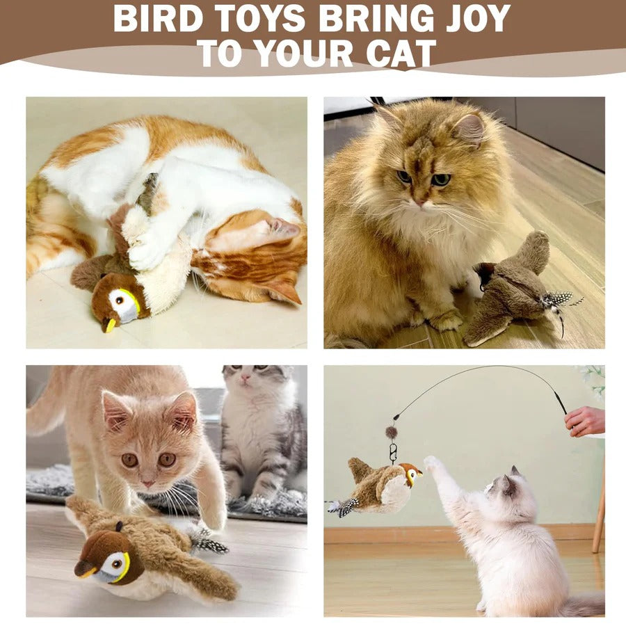 Interactive Fluttering Bird Toy for Cats with Motion Activation