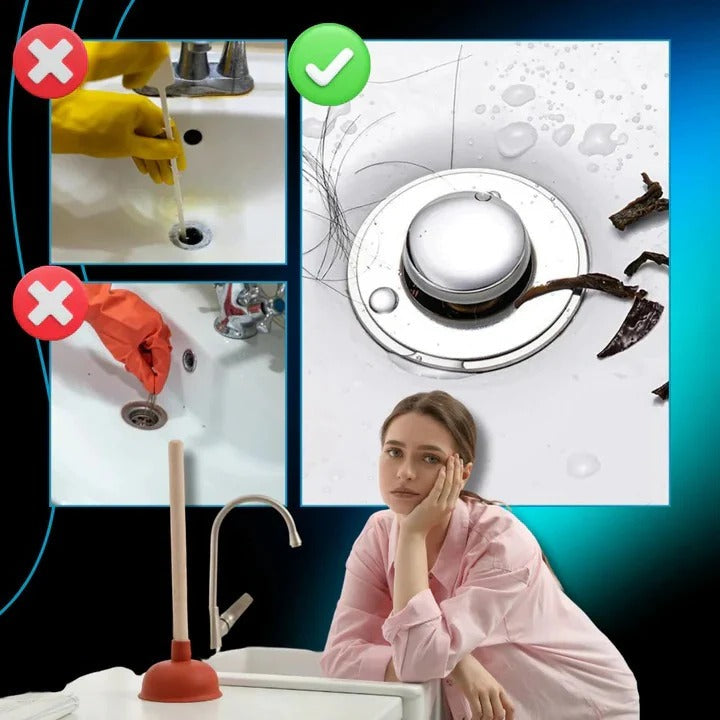 SmartSeal Pop-Up Drain Stopper with Integrated Strainer