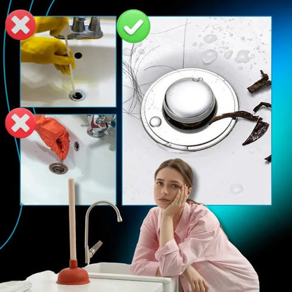 SmartSeal Pop-Up Drain Stopper with Integrated Strainer