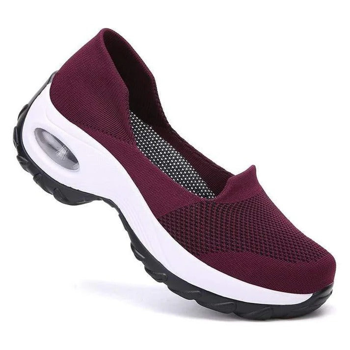 Ladies Lightweight Comfort Sneakers with Supportive Air Cushion