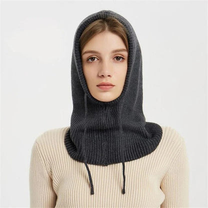 Cozy Knit Beanie with Adjustable Hood for Winter Wear