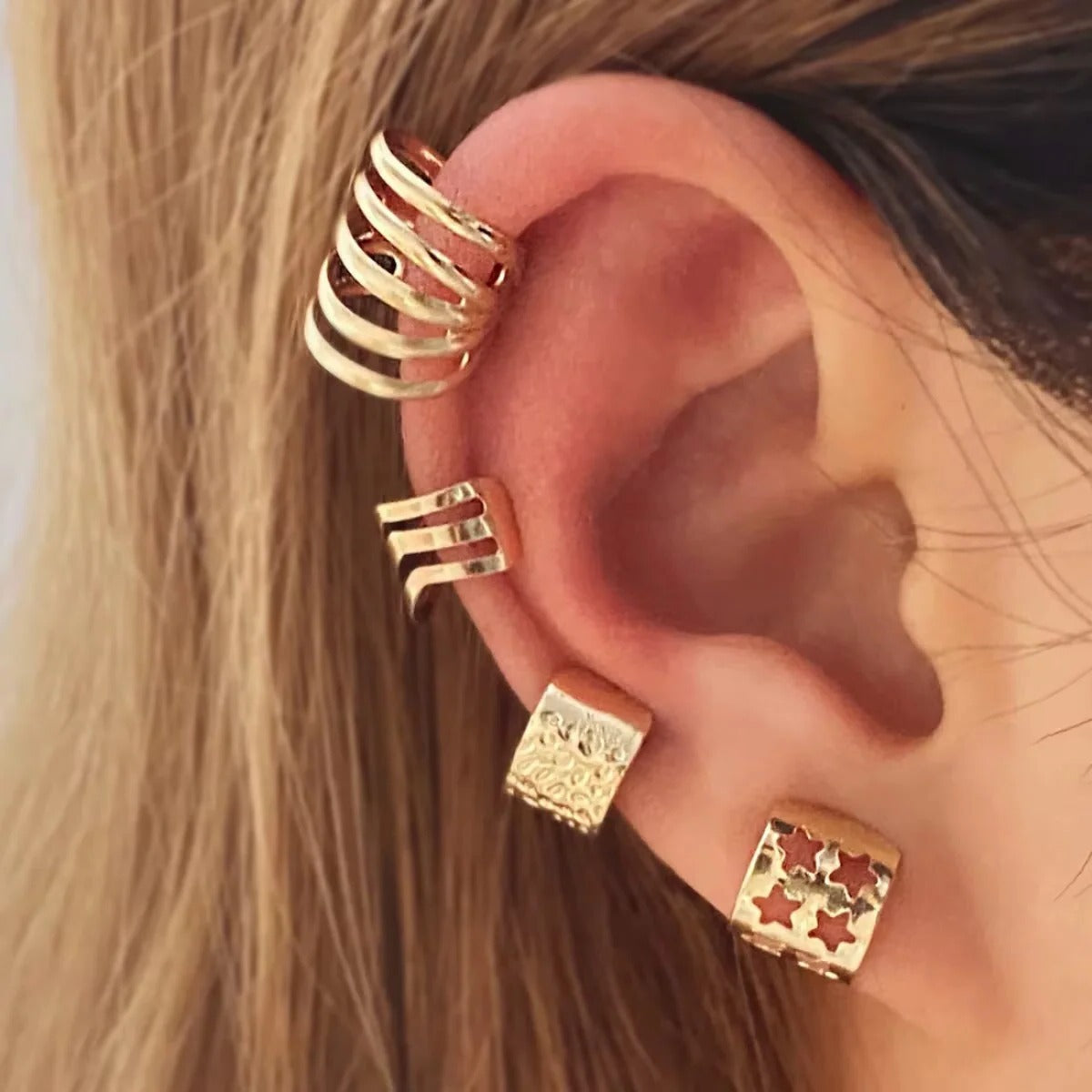 Nature-Inspired Clip-On Ear Cuffs for Effortless Style