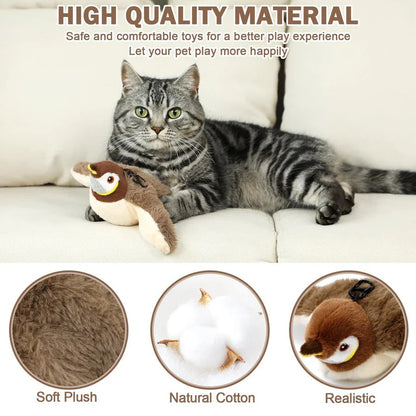 Interactive Fluttering Bird Toy for Cats with Motion Activation