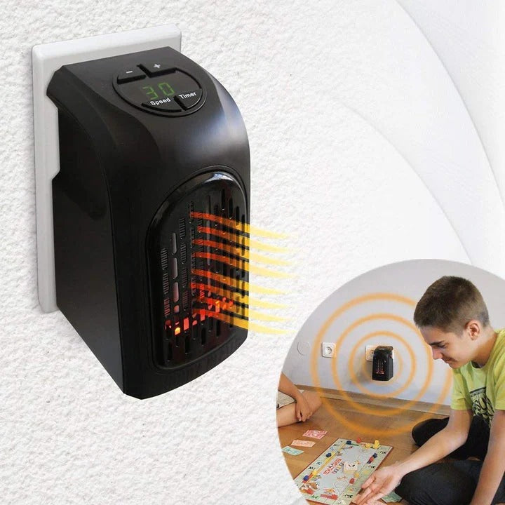 Compact Ceramic Electric Heater with Two Heat Levels for Cozy Spaces