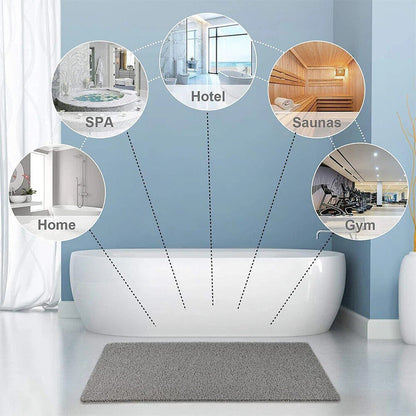 Anti-Slip Bath Mat with Soft, Absorbent Surface