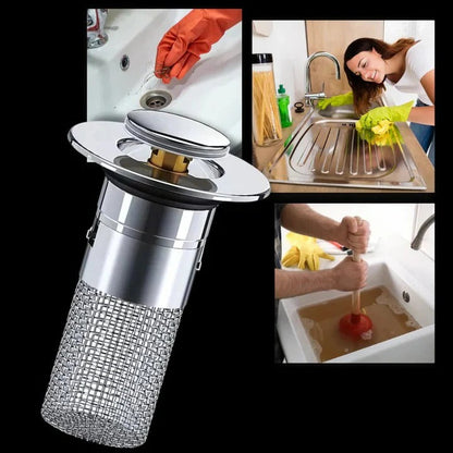 SmartSeal Pop-Up Drain Stopper with Integrated Strainer