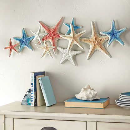 Ocean-Inspired Metal Starfish Wall Decor Set, 46.5in Wide