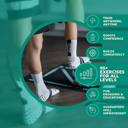 Soccer Skills Development Mat with Interactive Video Coaching