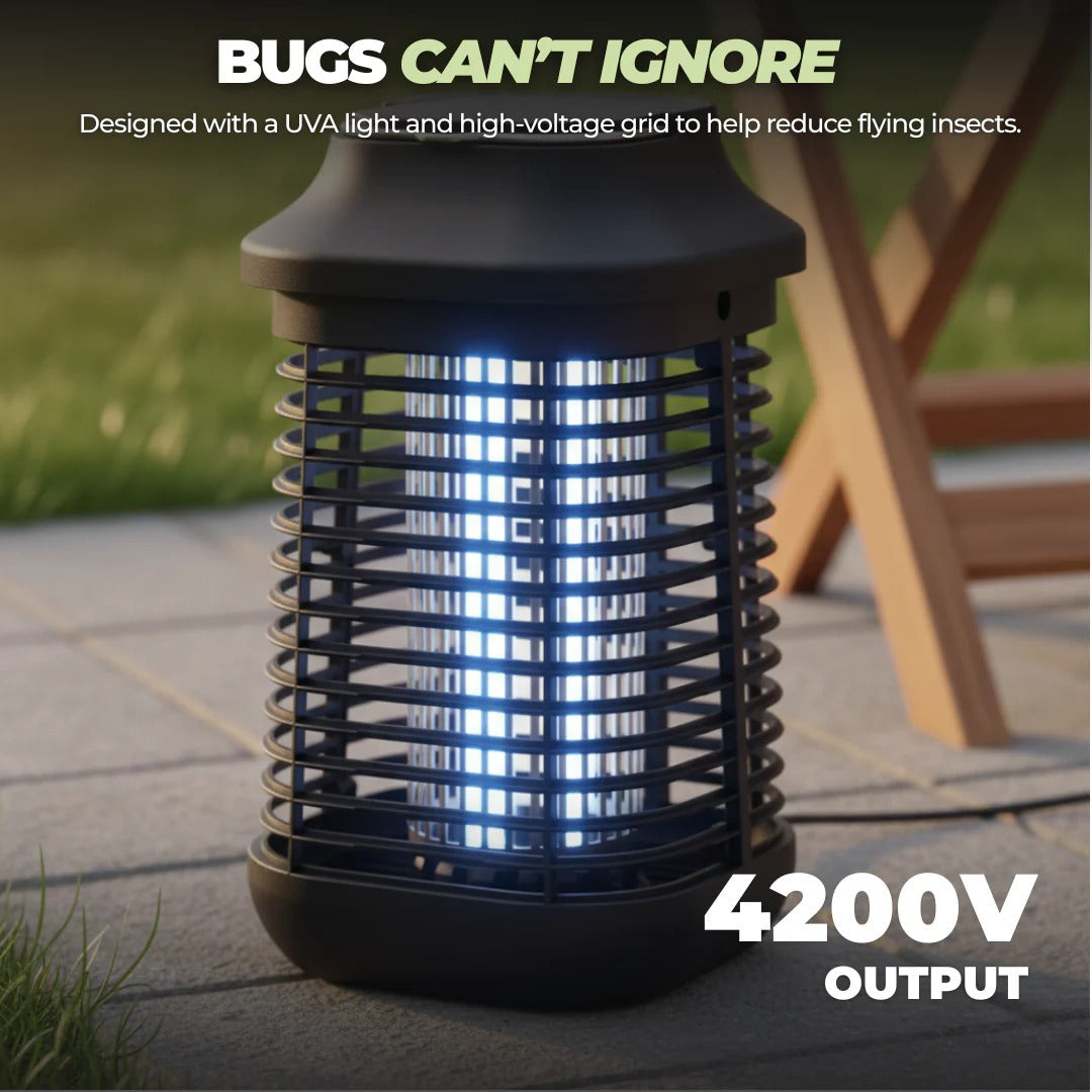 Smart Bug Zapper with High-Efficiency UV Light for Outdoor Use