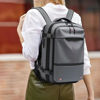 Smart Travel Backpack with Space-Saving Compression System