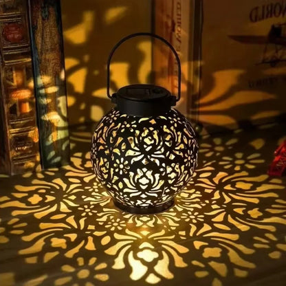 Outdoor Solar Lantern - Elegant Iron Design for Your Space