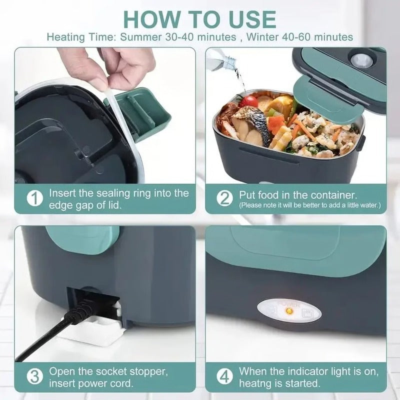 Versatile Heated Lunch Carrier for Home and On-the-Go