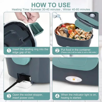 Versatile Heated Lunch Carrier for Home and On-the-Go