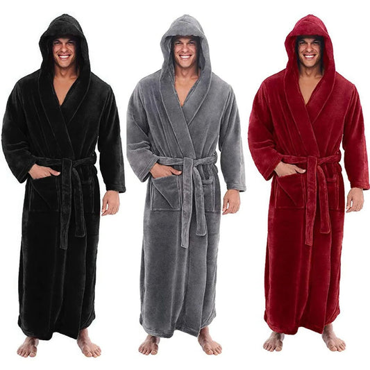 Ultimate Comfort Hooded Bathrobe with Deep Pockets