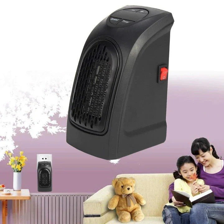 Compact Ceramic Electric Heater with Two Heat Levels for Cozy Spaces