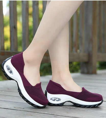 Ladies Lightweight Comfort Sneakers with Supportive Air Cushion