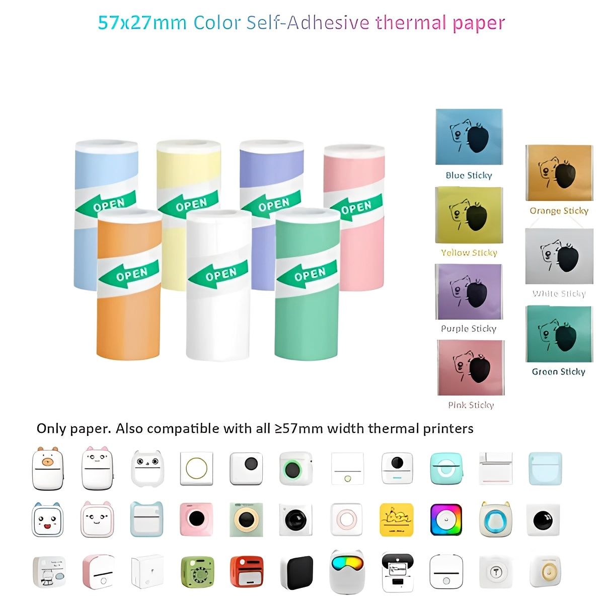 Portable Bluetooth Label and Sticker Printer for Instant Memories