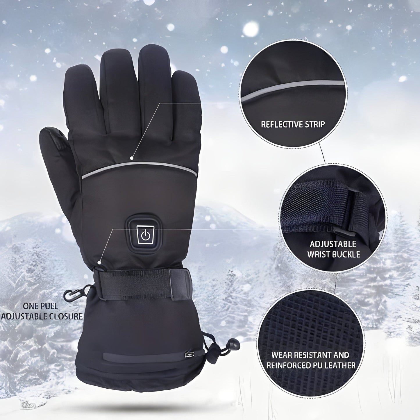 Rechargeable Winter Gloves with Quick Heat Technology