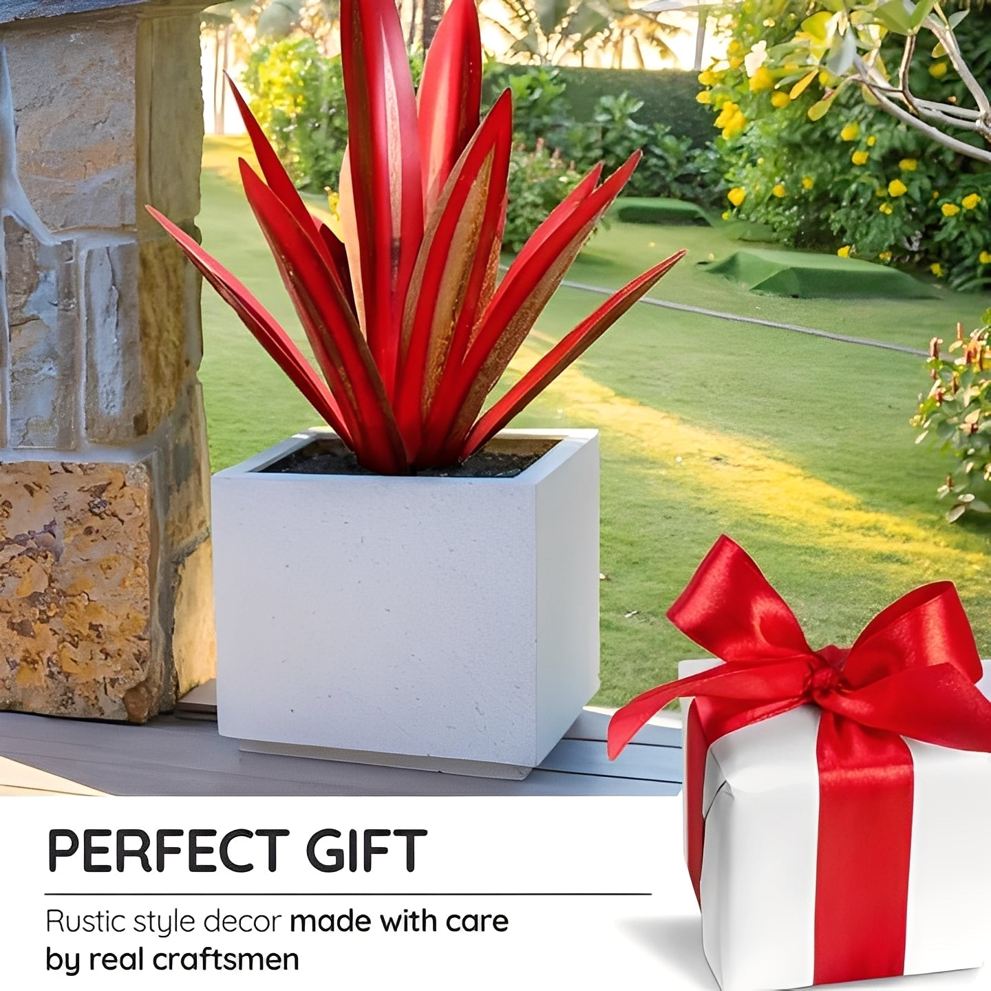 Stylish Metal Agave-Inspired Garden Ornament for Any Space