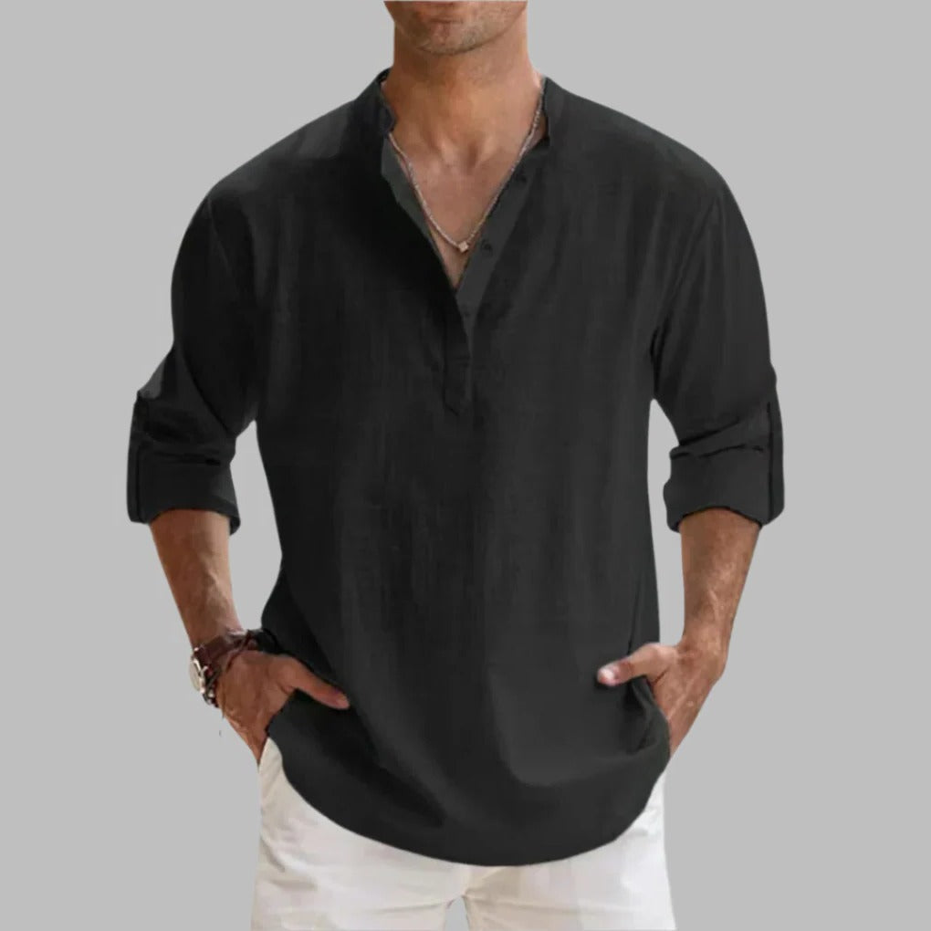 Breezy Linen Button-Up Shirt for Effortless Summer Style