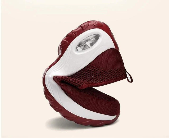 Ladies Lightweight Comfort Sneakers with Supportive Air Cushion