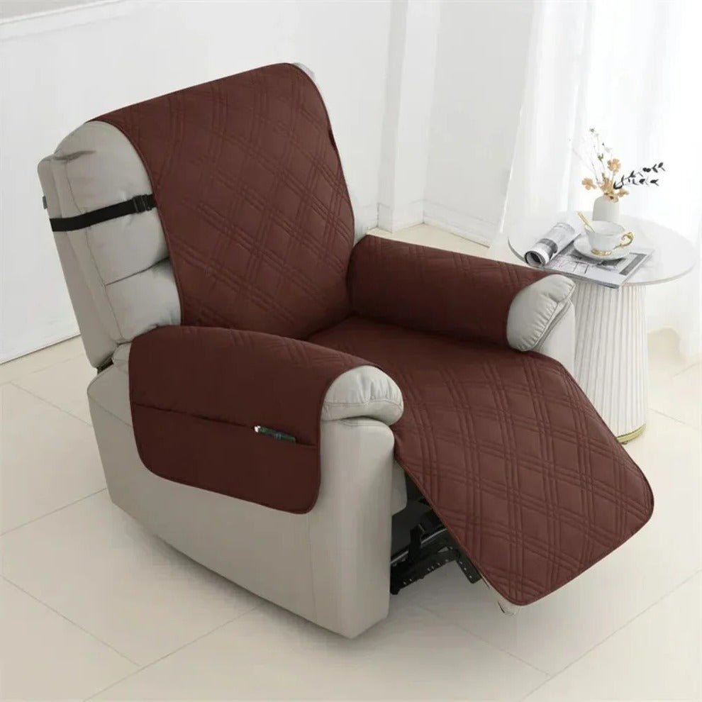 Premium Quilted Recliner Protector, Spill-Resistant Cover