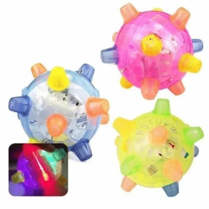 Vibrant Bouncing Ball for Dogs - Interactive Light-Up Plaything