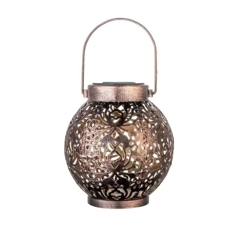 Outdoor Solar Lantern - Elegant Iron Design for Your Space