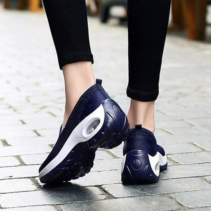 Ladies Lightweight Comfort Sneakers with Supportive Air Cushion