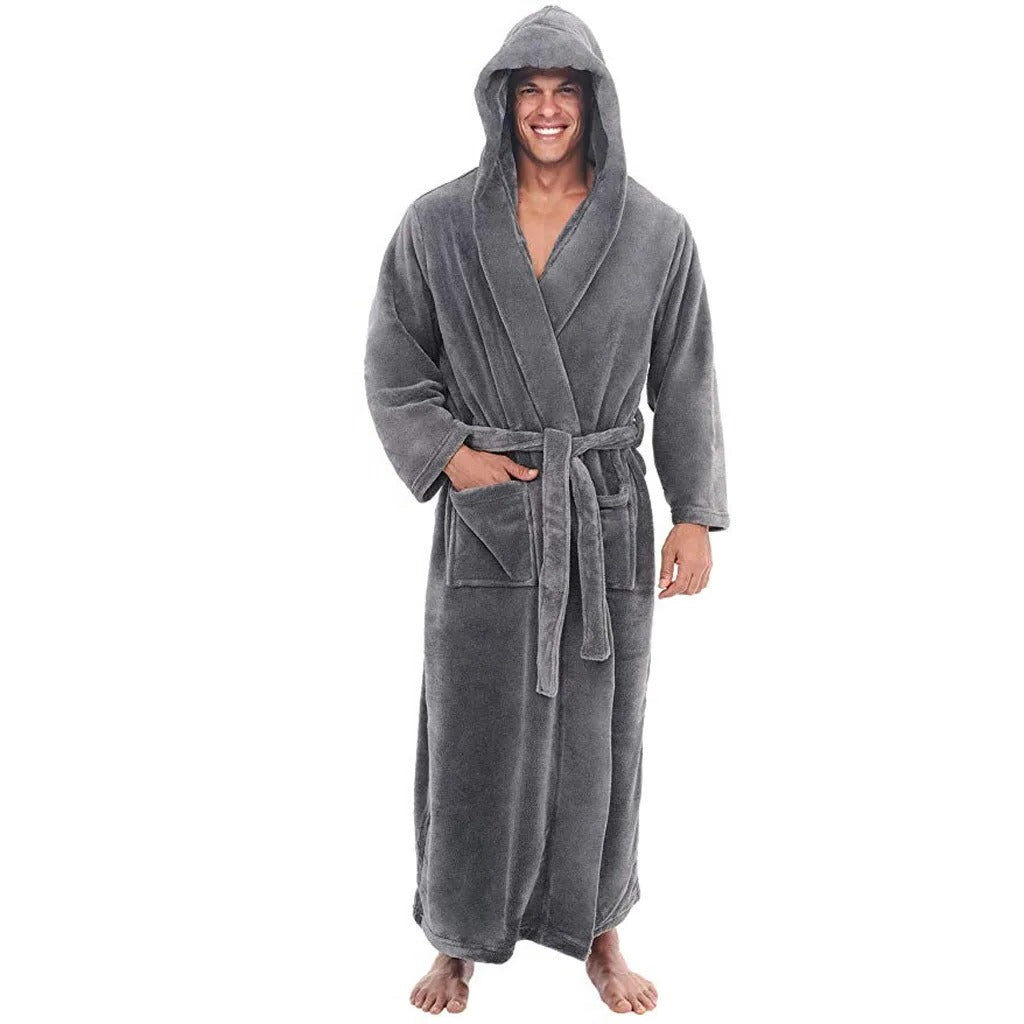 Ultimate Comfort Hooded Bathrobe with Deep Pockets