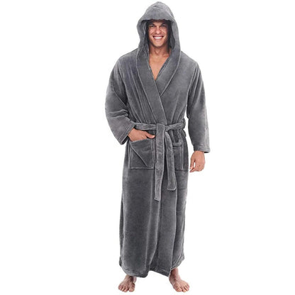 Ultimate Comfort Hooded Bathrobe with Deep Pockets