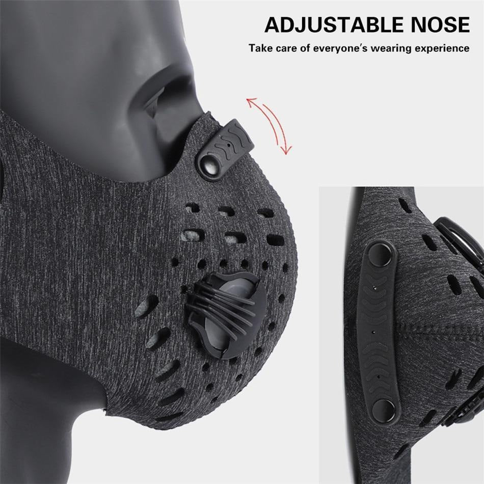 Eco-Friendly Reusable Face Mask with Adjustable Fit & Filters