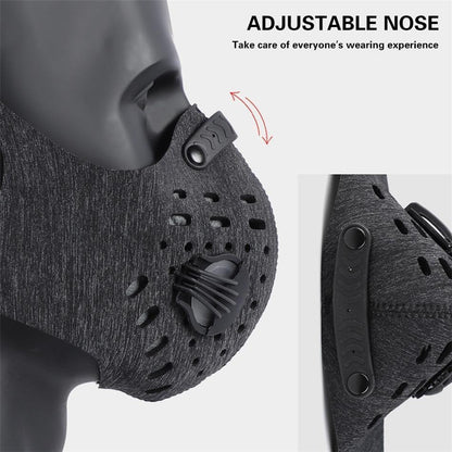Eco-Friendly Reusable Face Mask with Adjustable Fit & Filters