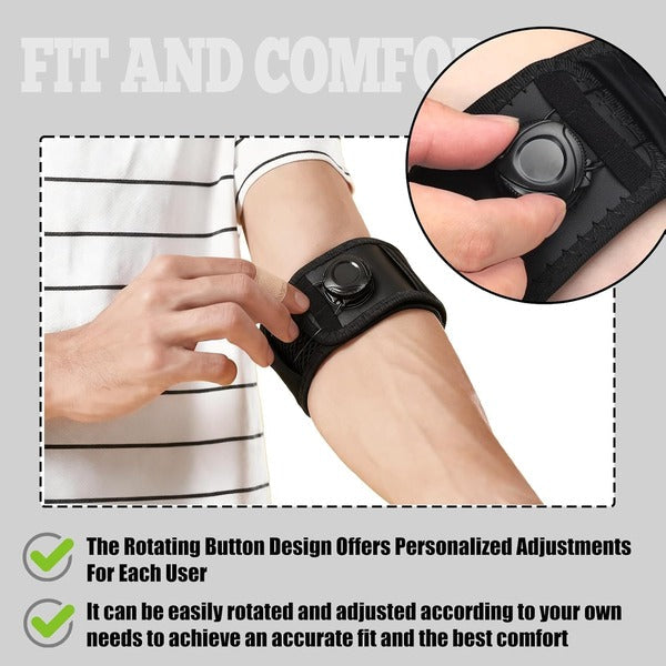 Customizable Elbow Support Strap with Easy Compression Control