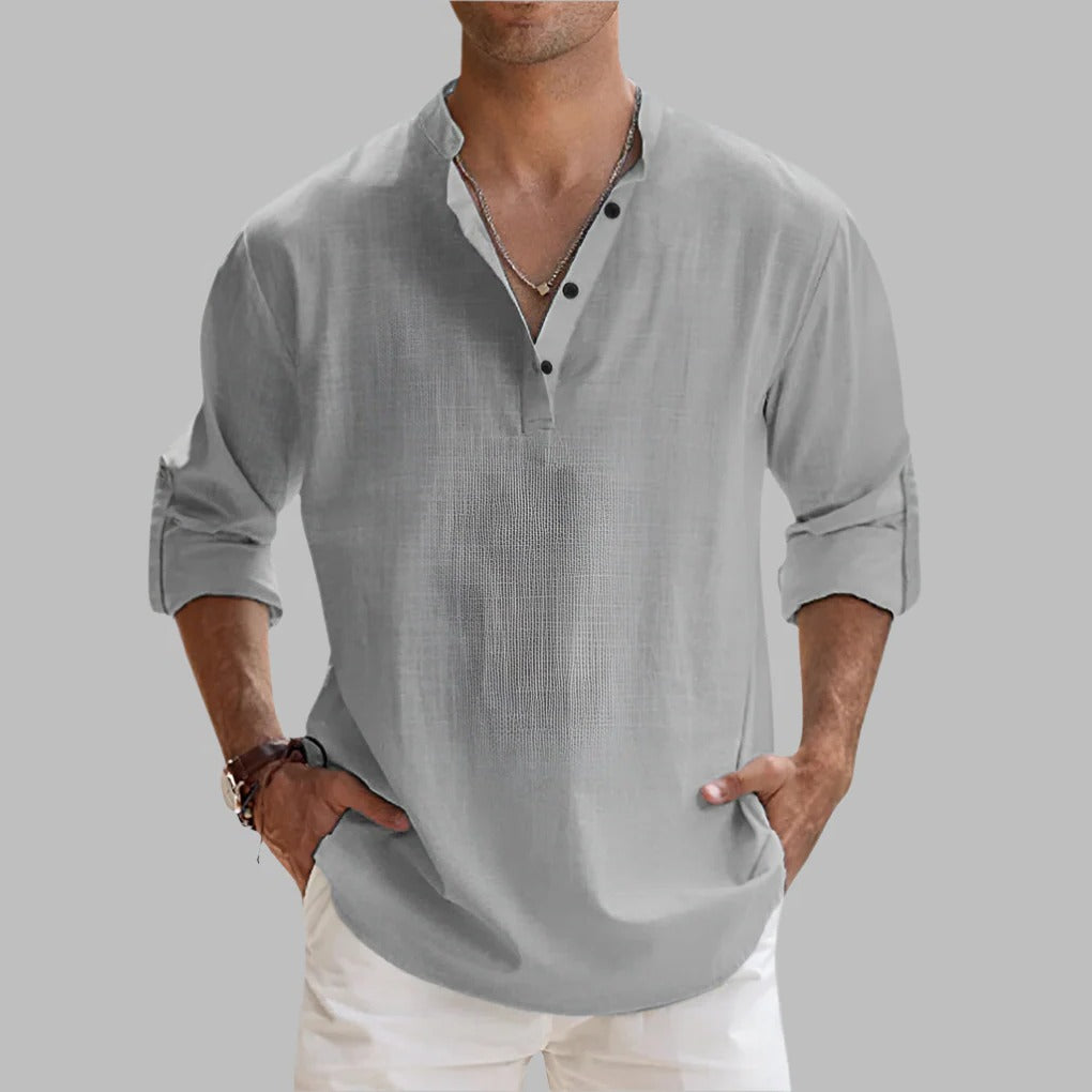 Breezy Linen Button-Up Shirt for Effortless Summer Style