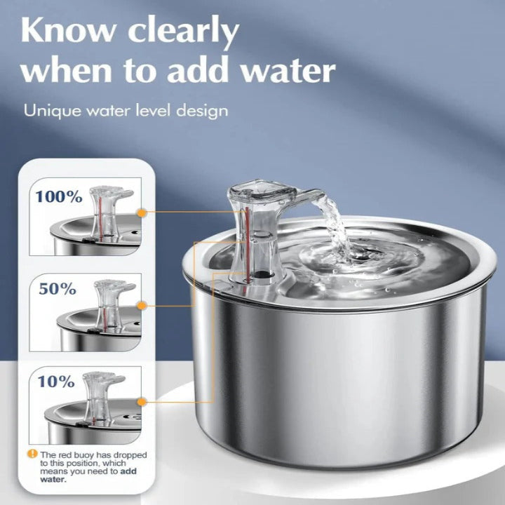 Smart Pet Water Fountain with Motion Activation and Filtration