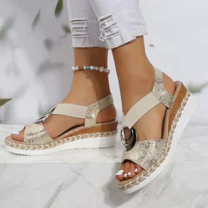 Comfortable Arch-Support Wedge Sandals for Summer Adventures